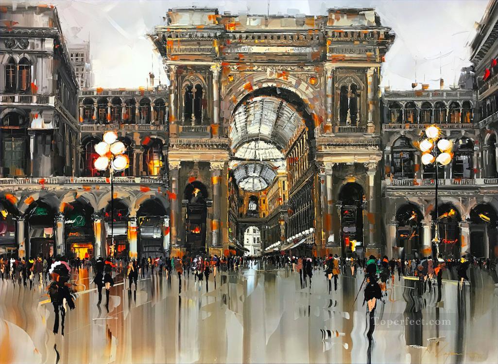 Milano Duomo city Kal Gajoum Oil Paintings